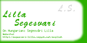 lilla segesvari business card