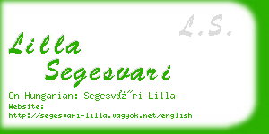 lilla segesvari business card